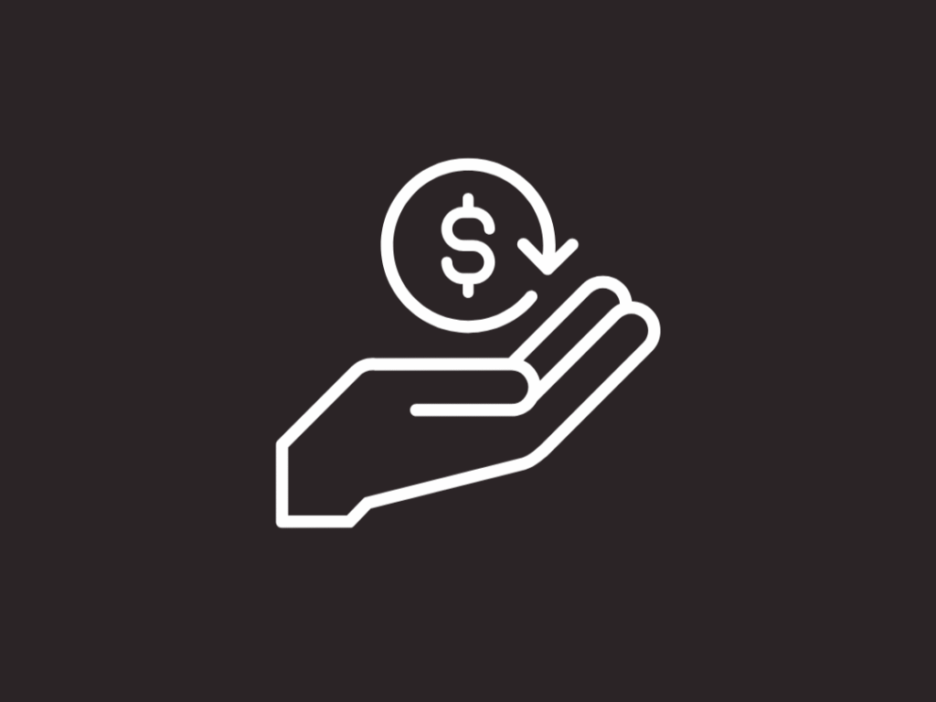Money Back Icon used on the website of 'The House Technology', specialists in action cameras and accessories for GoPro and Insta360.