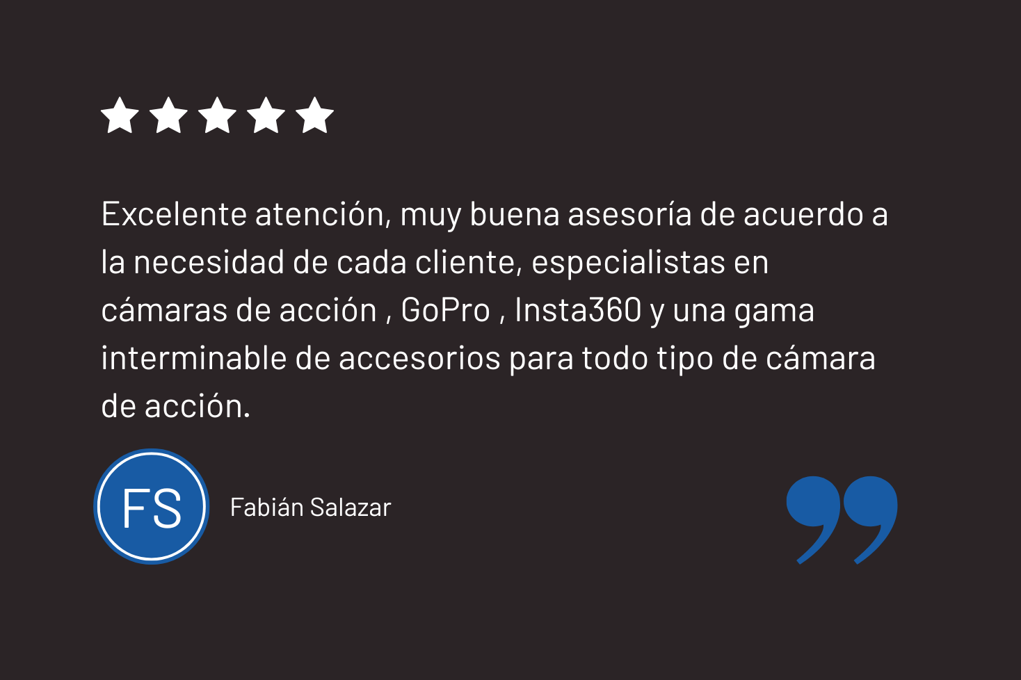 Google Customer Review on the website of 'The House Technology', specialists in action cameras and accessories for GoPro and Insta360.